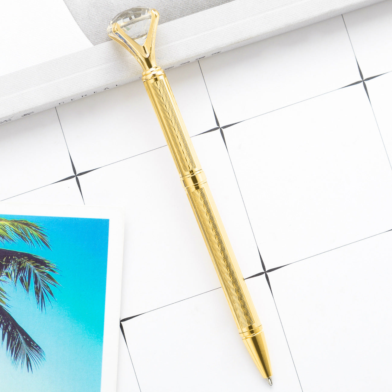 Whoelsale Pens Large Diamond Pens Office Stationery Crystal Pens Metal Ballpoint Pens